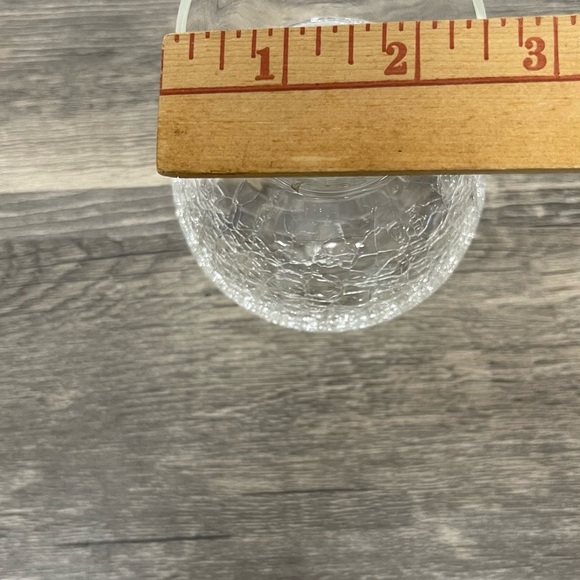 Shannon Crystal Godinger Crackle Glass Bud Vase Clear Vintage Decor - Picture 3 of 7
